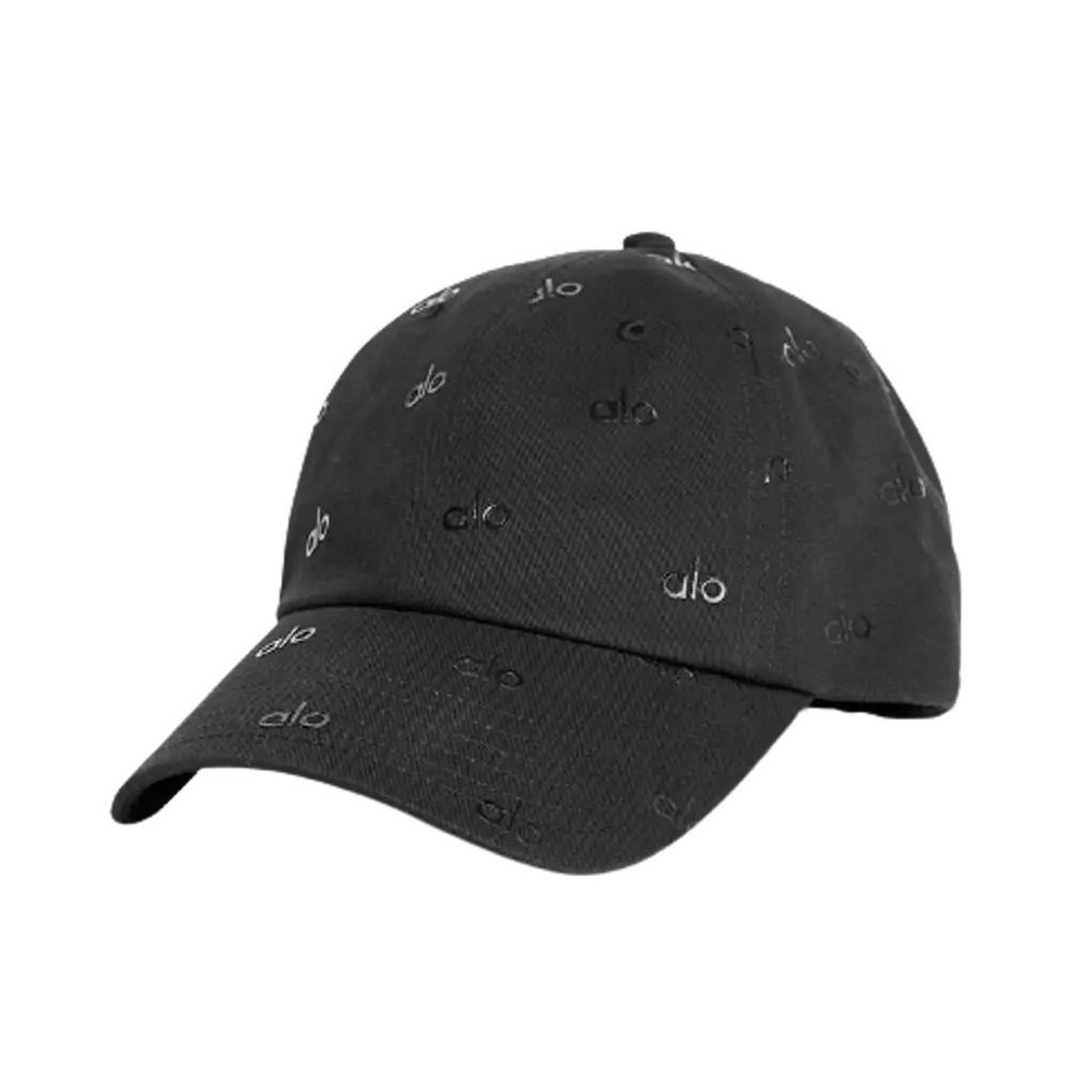 Alo Yoga Unisex Off-Duty Cap Black Embroidered Logo Baseball Hat Size One Size